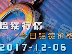 鋁錠行情：12月6日長江各地區(qū)鋁錠價格市場行情